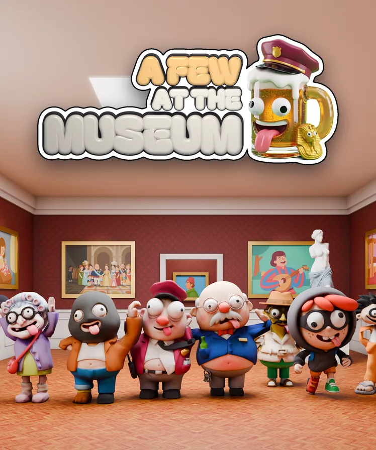A Few at the Museum poster: the logo floating above the crew